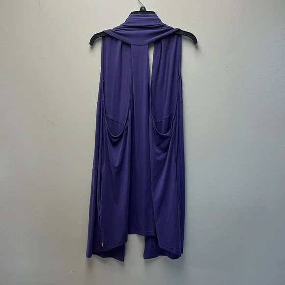 💜LUCY CALM HEART RACERBACK ACTIVE VEST/WRAP-PURPLE-POCKETS-S💜 - Picture 3 of 10